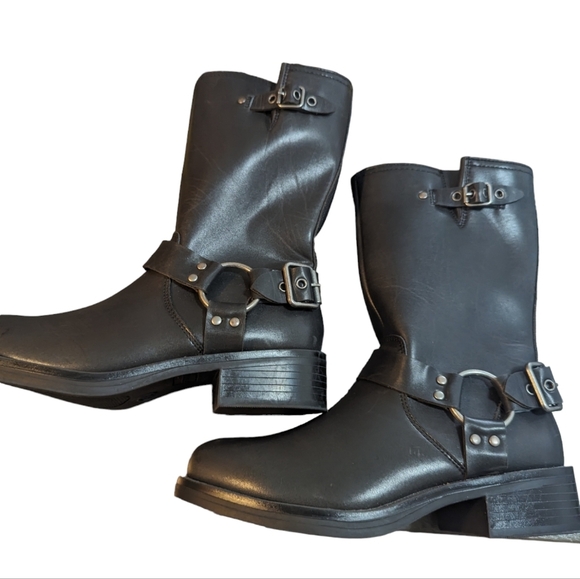 Steve Madden Kids Beckky Black Motorcycle Boot...Size 3 - Picture 9 of 12